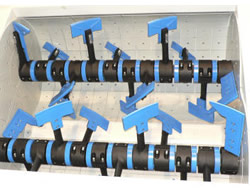 Twin shaft mixer showing shafts, arms and paddles